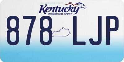 KY license plate 878LJP