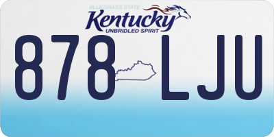 KY license plate 878LJU