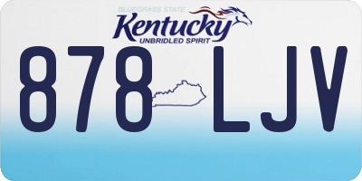 KY license plate 878LJV