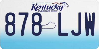 KY license plate 878LJW