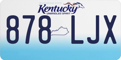 KY license plate 878LJX