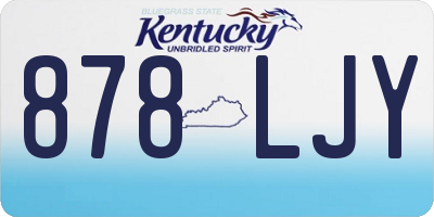 KY license plate 878LJY