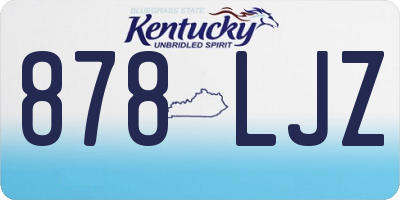 KY license plate 878LJZ