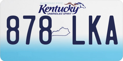 KY license plate 878LKA
