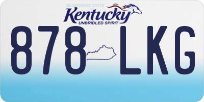 KY license plate 878LKG