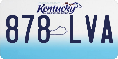 KY license plate 878LVA