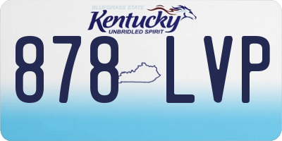 KY license plate 878LVP