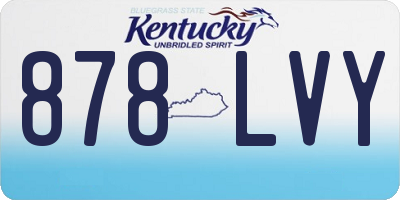KY license plate 878LVY