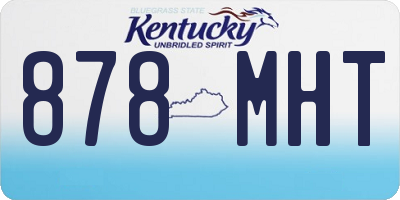 KY license plate 878MHT