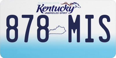 KY license plate 878MIS