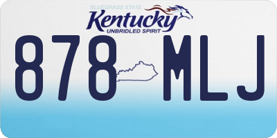 KY license plate 878MLJ