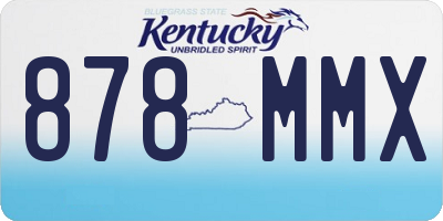 KY license plate 878MMX