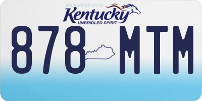 KY license plate 878MTM