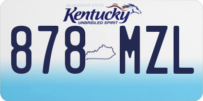 KY license plate 878MZL