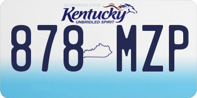 KY license plate 878MZP