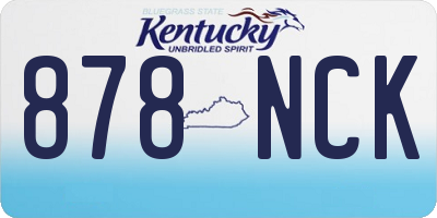 KY license plate 878NCK
