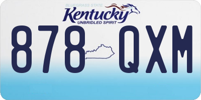 KY license plate 878QXM
