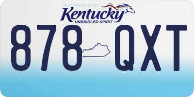 KY license plate 878QXT