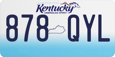 KY license plate 878QYL