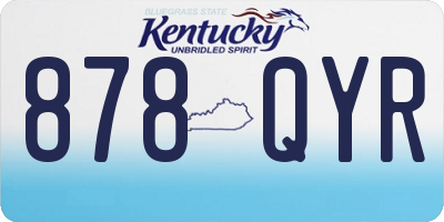KY license plate 878QYR