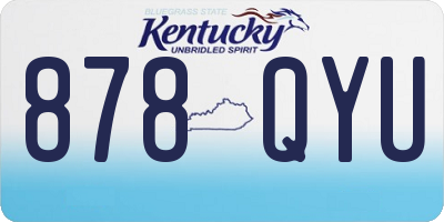 KY license plate 878QYU