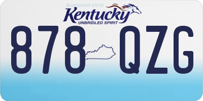 KY license plate 878QZG