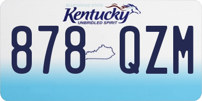 KY license plate 878QZM