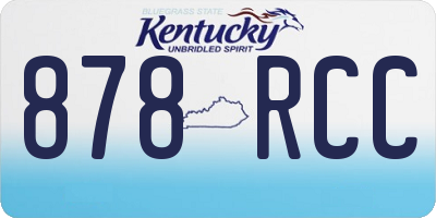 KY license plate 878RCC