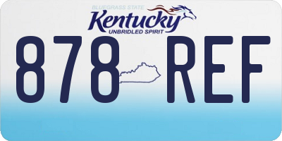 KY license plate 878REF