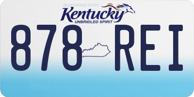 KY license plate 878REI