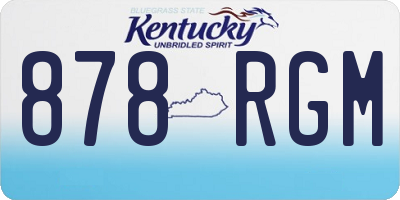 KY license plate 878RGM