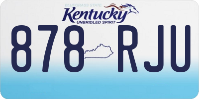 KY license plate 878RJU