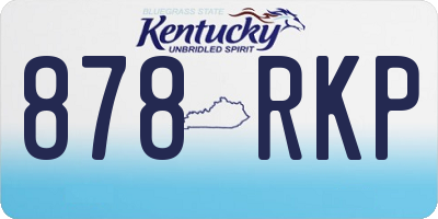 KY license plate 878RKP