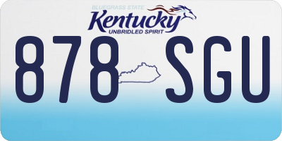 KY license plate 878SGU
