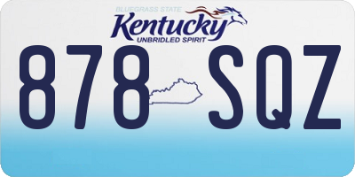 KY license plate 878SQZ