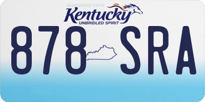 KY license plate 878SRA