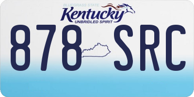 KY license plate 878SRC
