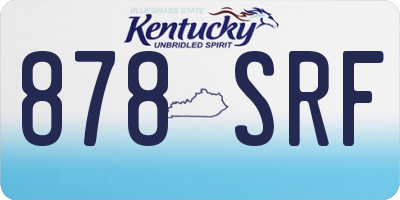 KY license plate 878SRF