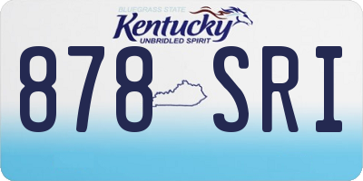 KY license plate 878SRI