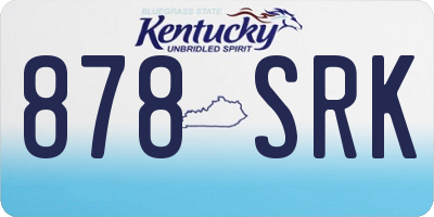 KY license plate 878SRK