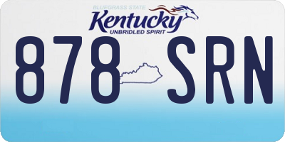 KY license plate 878SRN