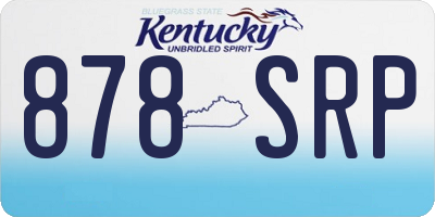 KY license plate 878SRP