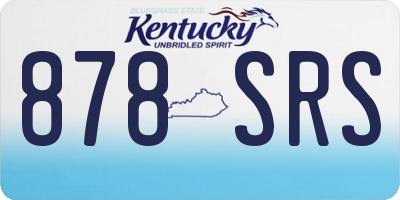 KY license plate 878SRS