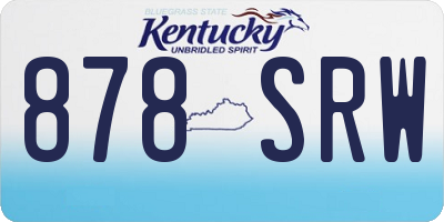 KY license plate 878SRW