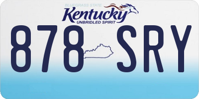 KY license plate 878SRY