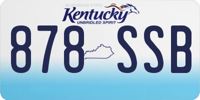 KY license plate 878SSB