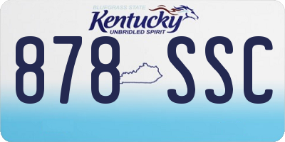 KY license plate 878SSC