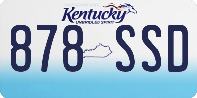 KY license plate 878SSD