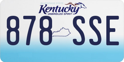 KY license plate 878SSE