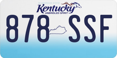 KY license plate 878SSF